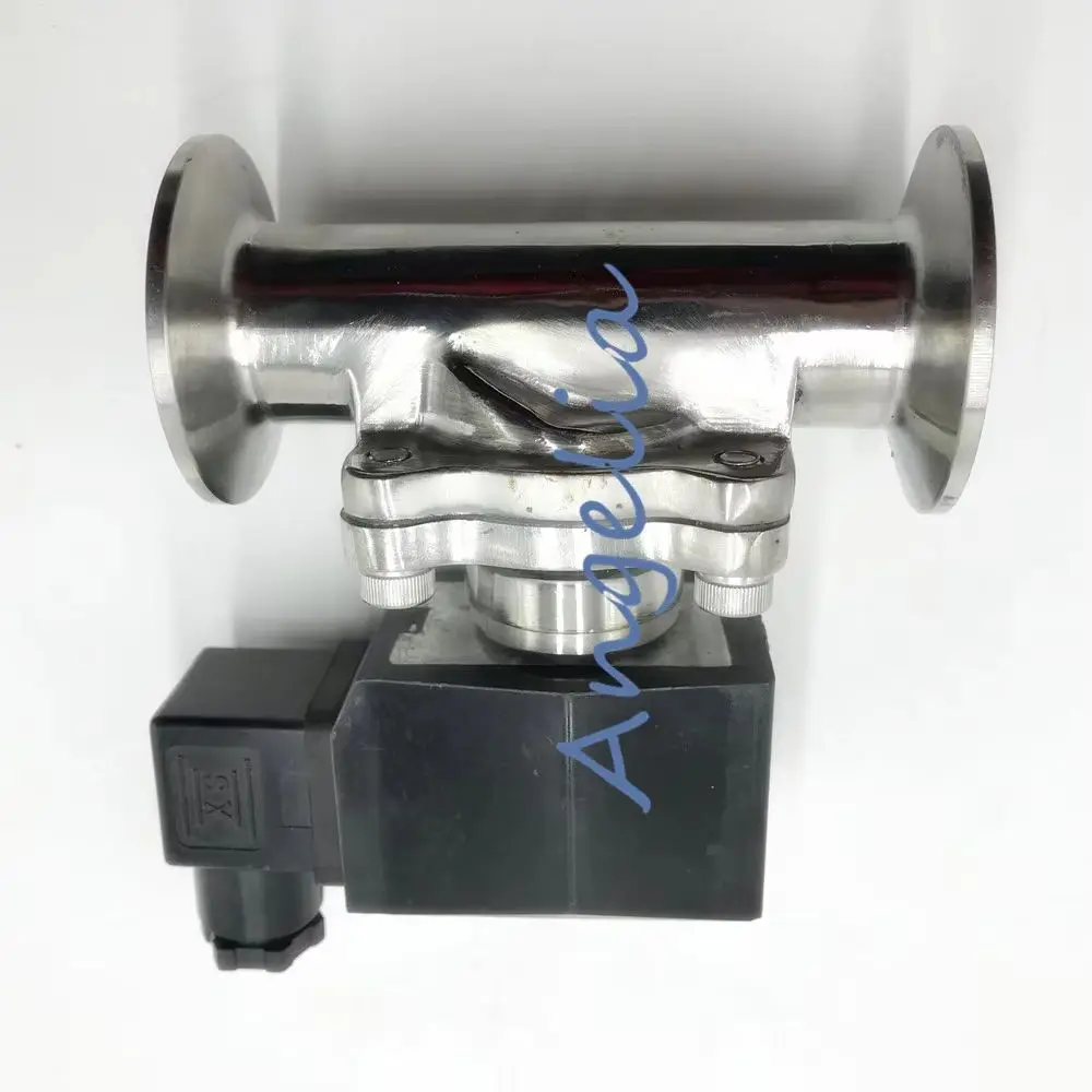 

DC24V 1 "DN25 Электрический санитарный электромагнитный клапан из нержавеющей стали 304 Tri Clamp OD 50,5 мм, нормально открытый