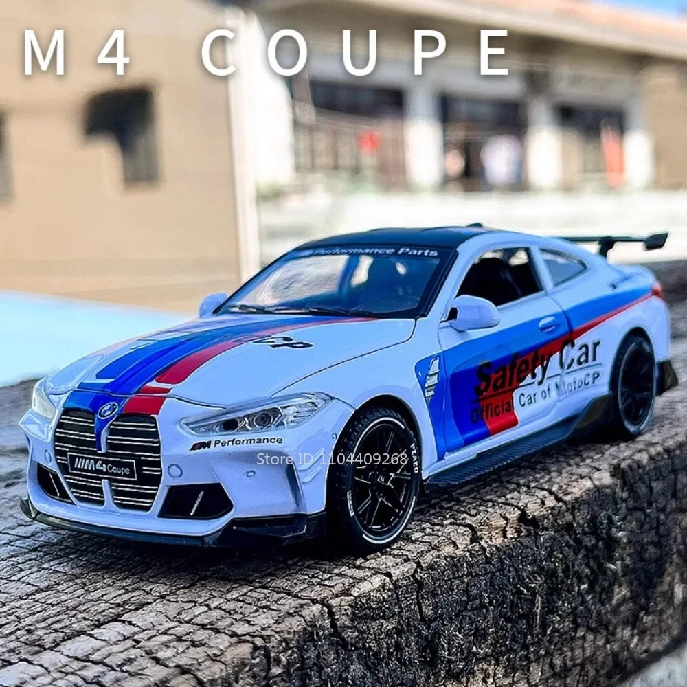 Modèle de jouet M4 échelle 1:32, voiture de Police, son et lumière, portes à tirer ouvertes, modèles de véhicules en alliage moulé sous pression, ornements de loisirs, cadeaux