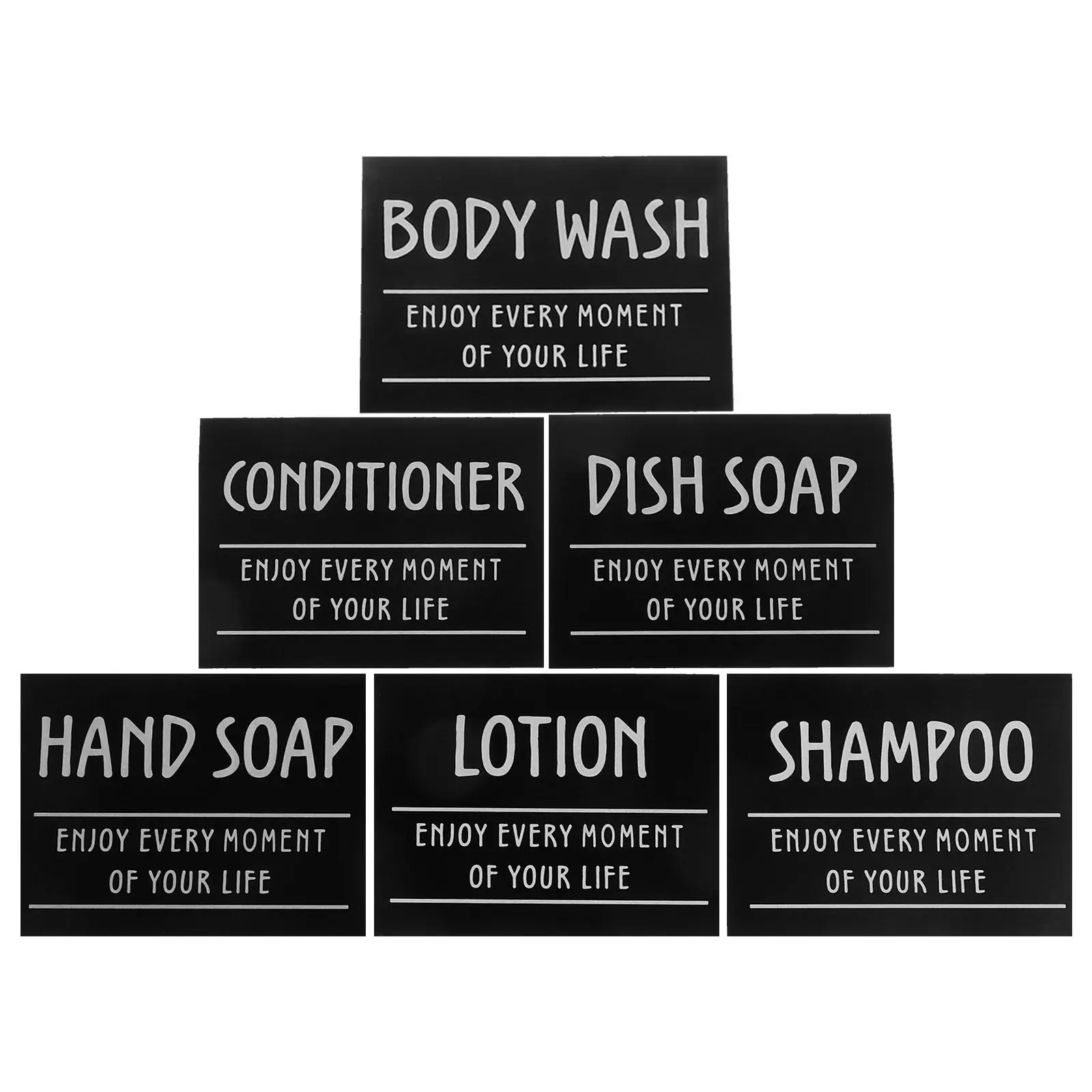 Waterproof Bathroom Labels for Toiletry Bottles Body Wash Shampoo Storage Organization Stickers