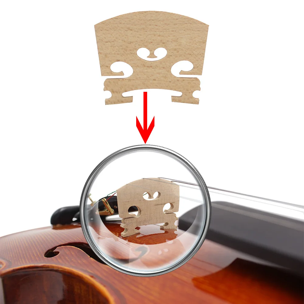 

15-in-1 Violin Maintenance Tuning Pegs Chinrest Bridge Soundpost Tailpiece with Tailgut Endpin Fine Tuner 4/4 Violin Accessories