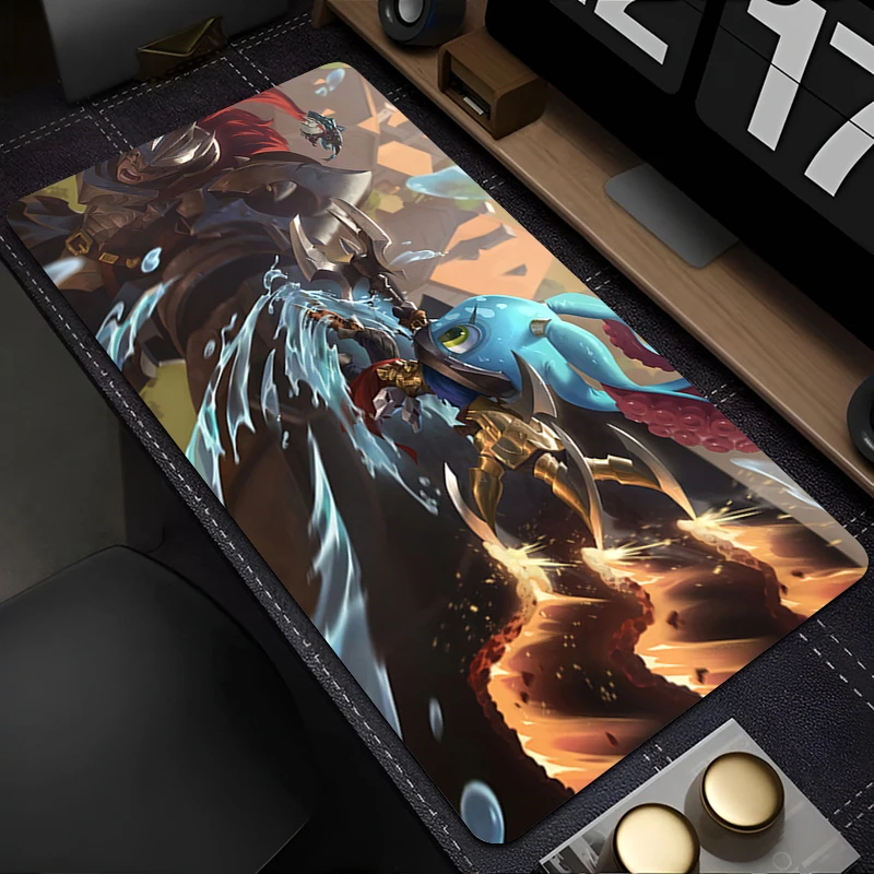 

Mousepad Anime Mouse Pad Gaming Accessories Office Keyboard Pad Large Desk Mat PC L-league of Legends Fizz Rubber Extended Pad
