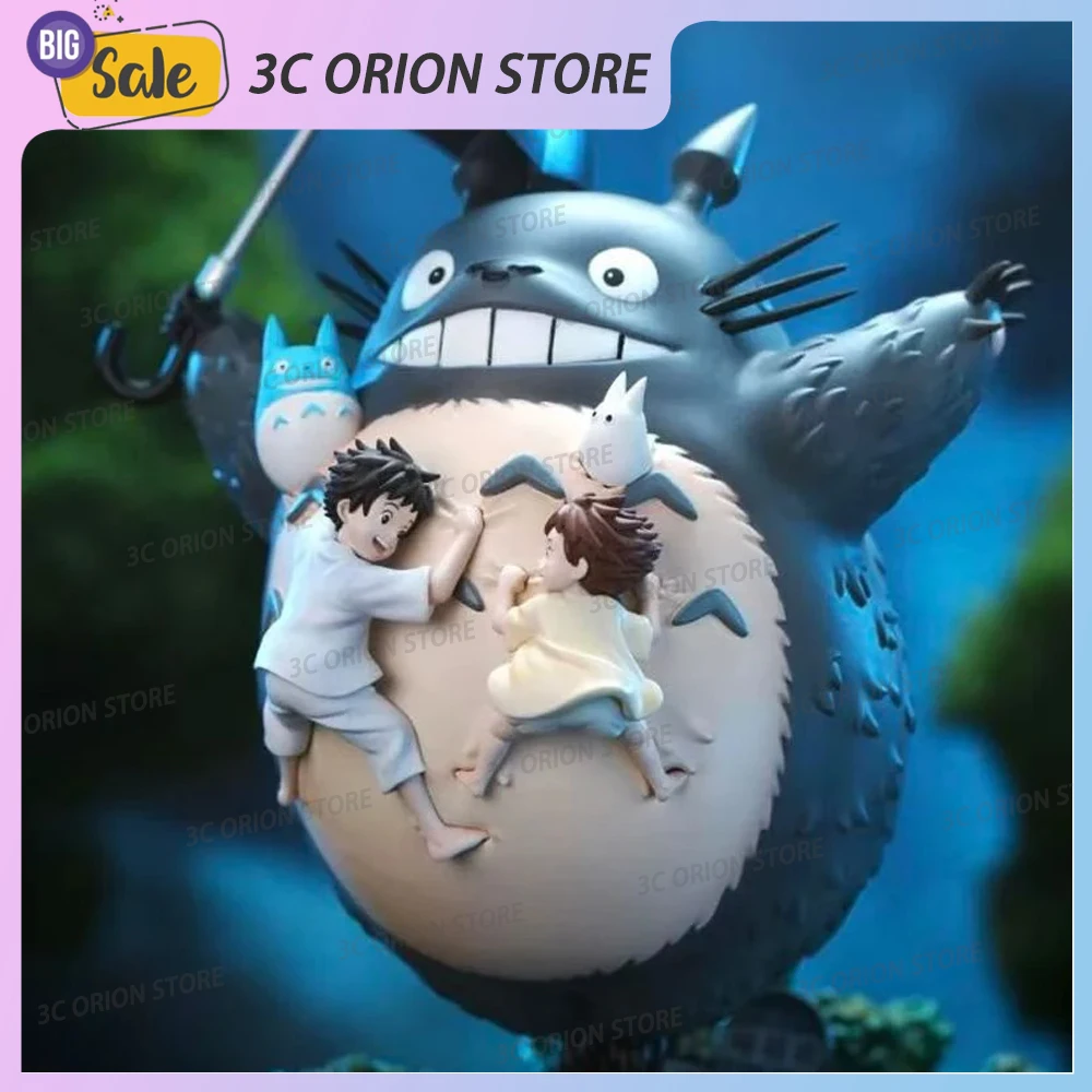 19cm Hayao Miyazaki Totoro Figure Gk Figurine Cute Anime Figures Pvc Statue Decoration Ornaments Collectible Model Kids Gift