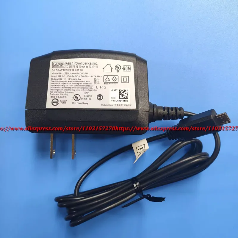 Original Asian Power Devices APD 12V 2A WA-24Q12FU AC Adapter Laptop Charger Power Supply US Plug Adaptor