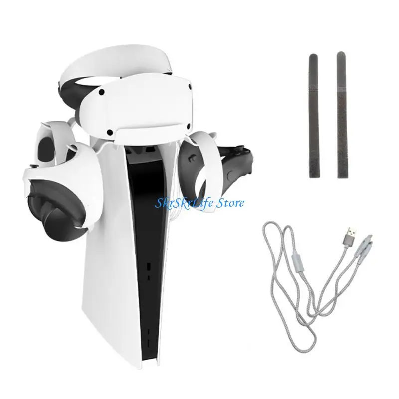 

E65E Stand Rack for PS VR2 Headset Virtual Reality Stable Mount Cable