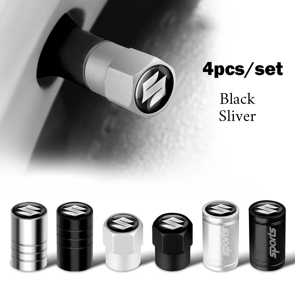 

4Pcs For Suzuki Swift Fronx Ignis Grand Vitara Alto Gsxr Solio Celerio Car Wheel Tire Valve Cap Tyre Stem Cover Auto Accessories