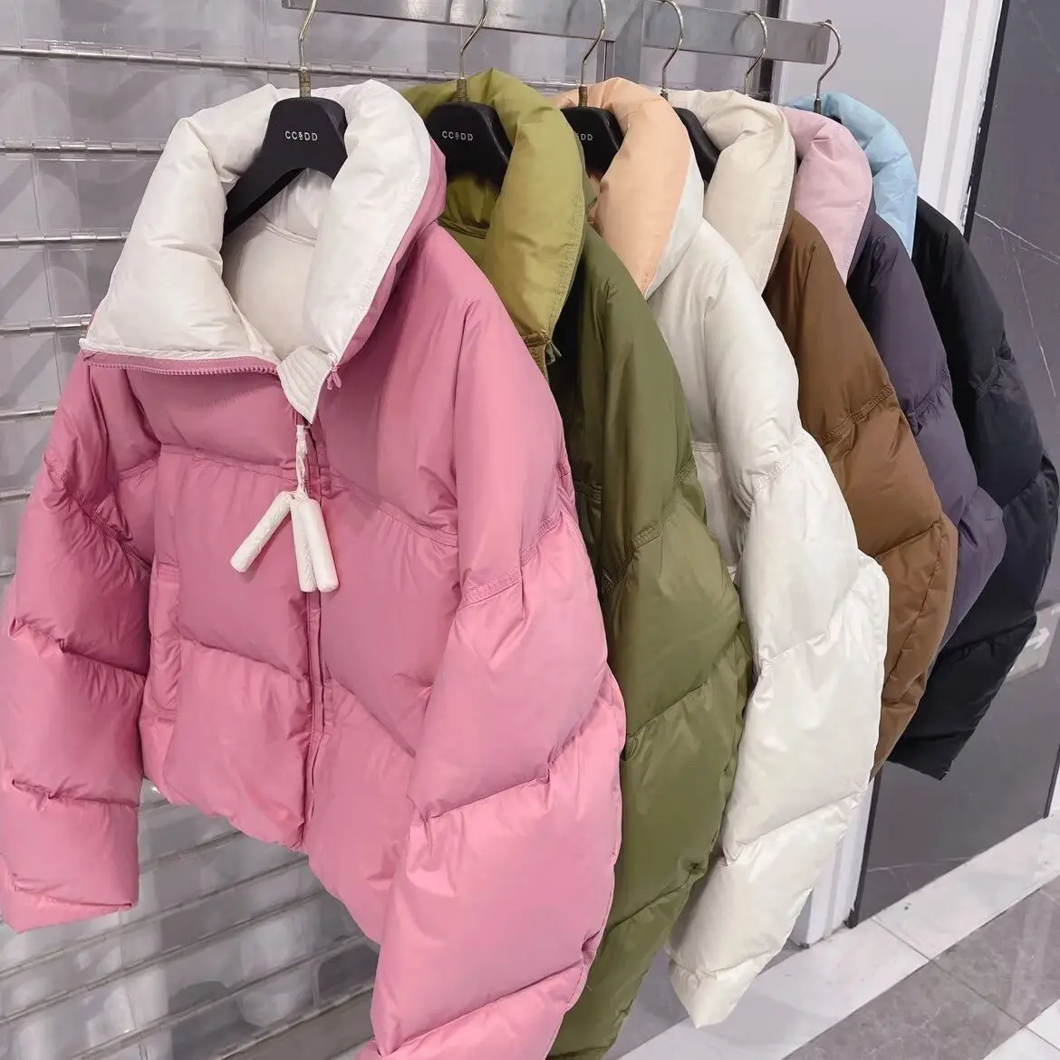 

New 2024 Men's Thiened Winter Cotton Jaet Warm Bread Sle Spor Casual Trendy Outerwear Long Sve Zipper Closure