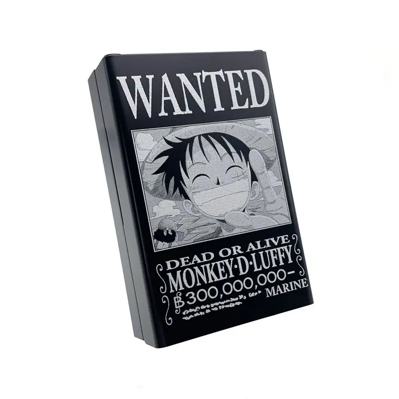 Japanese anime One Piece Luffy wanted order ultra-thin aluminum alloy cigarette box 20-pack marked cigarette box anime figure