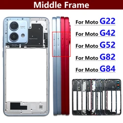 New Middle Frame For Motorola Moto G22 G42 G52 G82 G84 Door Housing Bezel Repair Parts