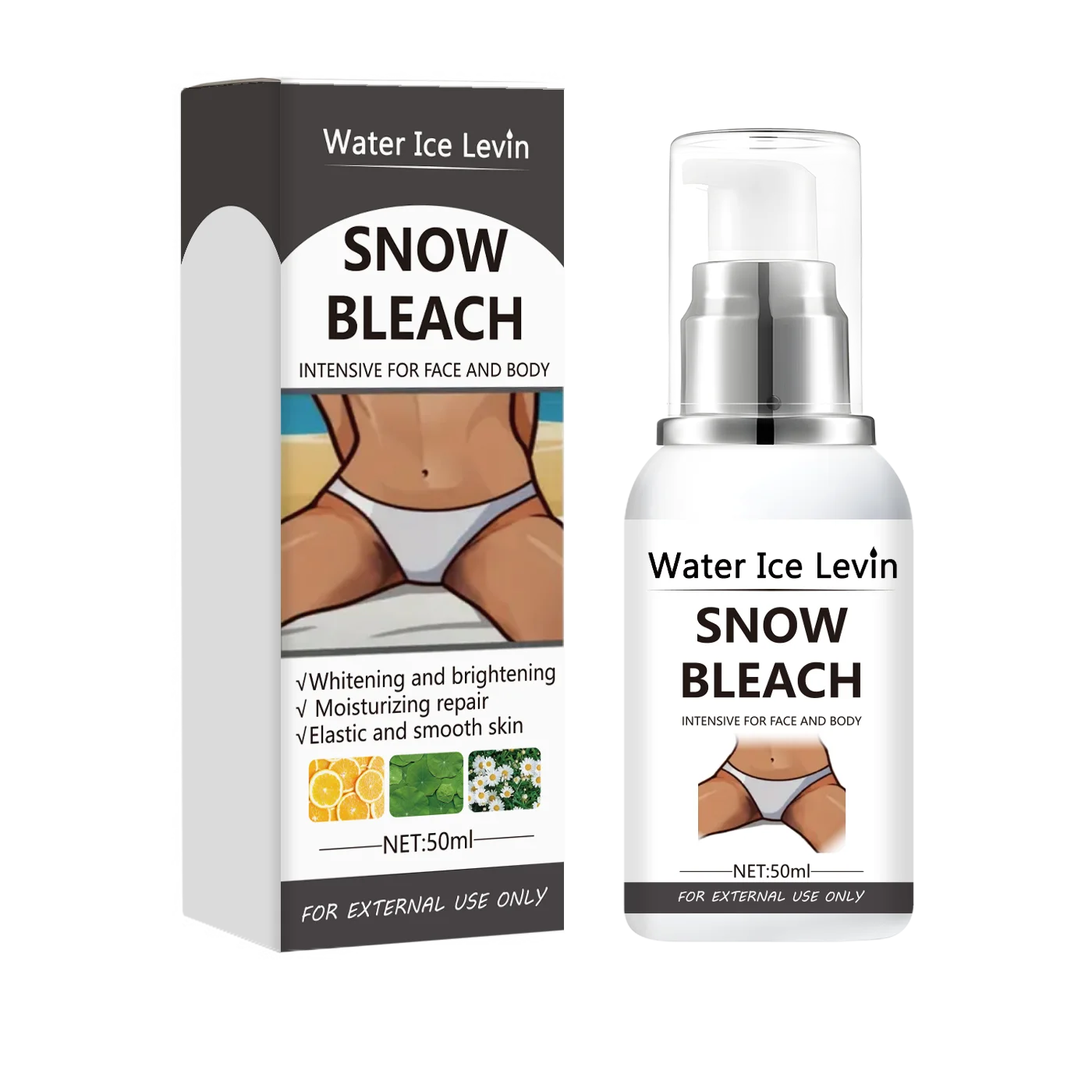 Body Snow White Cream - Soothing and moisturising lotion with niacinamide for all skin types, with a fresh scent for daily use.