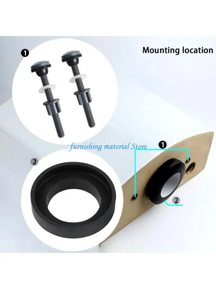 Y5GD Strong Water Closet Mounting Screws with Leakproof Sealing Rings for 2/3 Inch