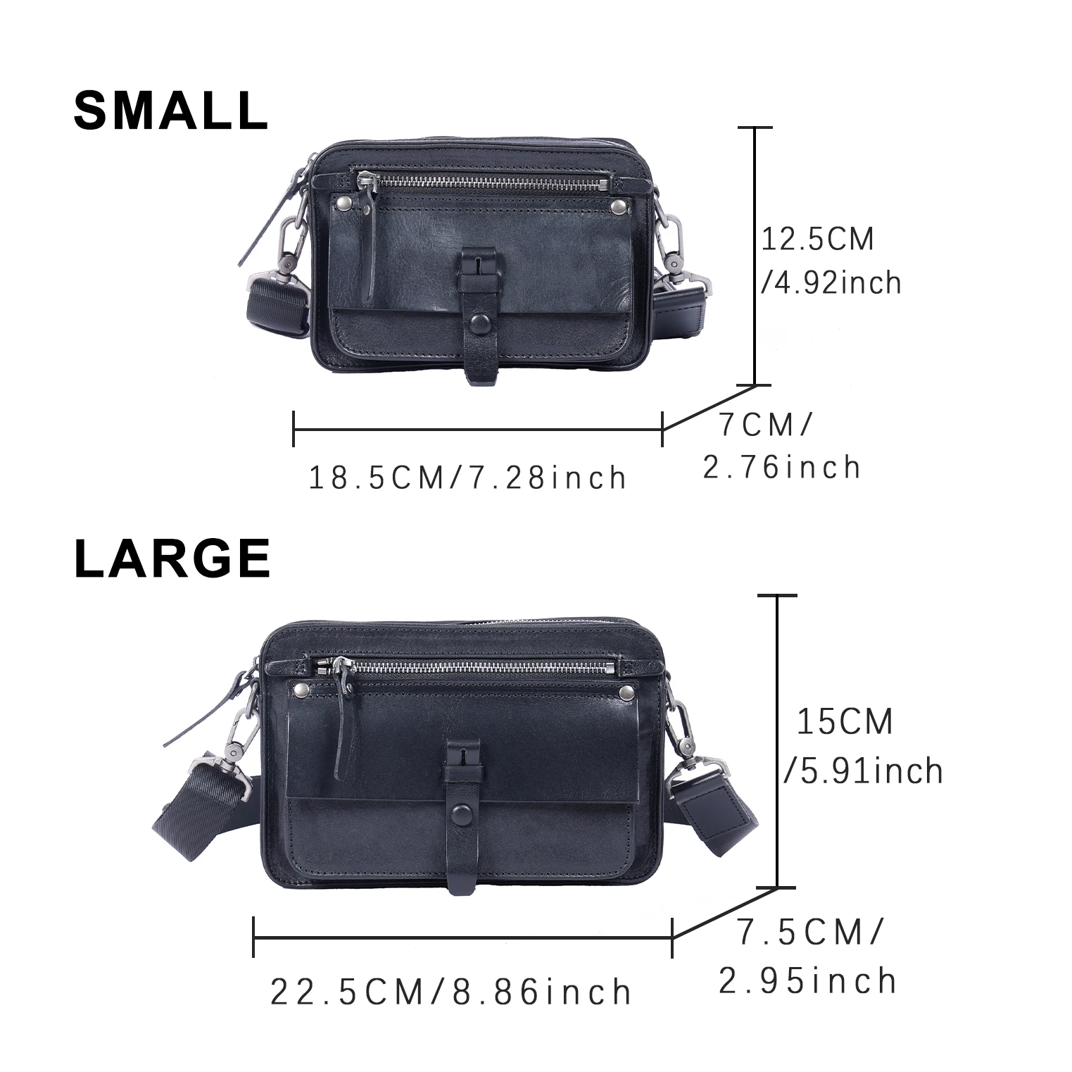 Vintage-Umhängetasche für Herren aus hochwertigem Rindsleder, modische lässige Crossbody-Tasche, pflanzlich gegerbte Echtleder-Schultertasche – Detail 3