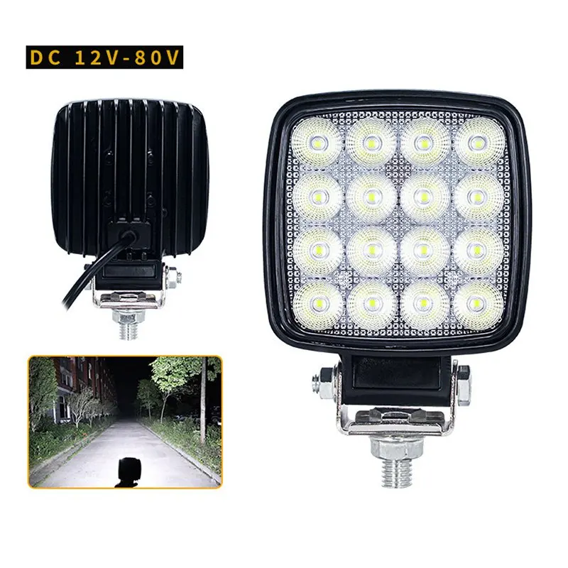 

Heavy Duty LED Work Light for Excavator Forklift Loader IP67 Waterproof Dustproof 12V/24V 80V Long Lifespan Tractor Flood Lamp