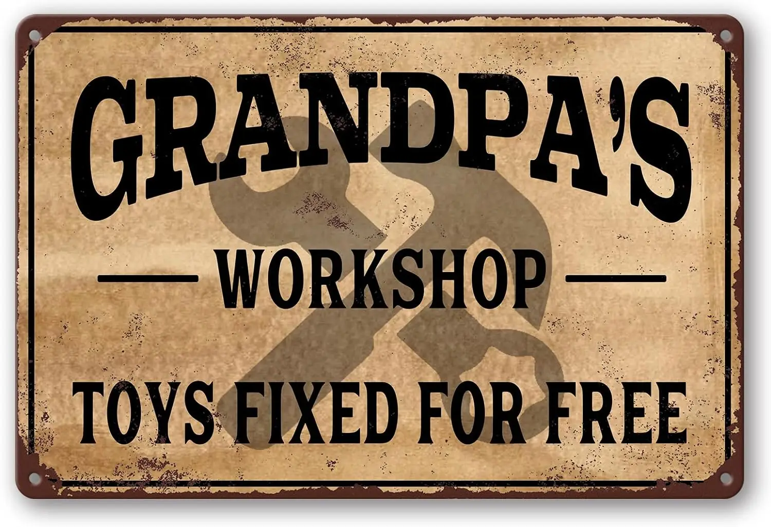 Metal Sign Papa'S Workshop Decor Funny Garage Decor Signs Grandpa'S Workshop Gifts For Dad Mechanic Cool Work Shop Metal sign