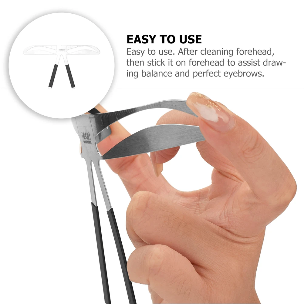 

Eyebrow Ruler Stainless Steel Tattoo Stencil Mapping Position Shape Length Easy Portable Daily Use Eyebrow Accessories