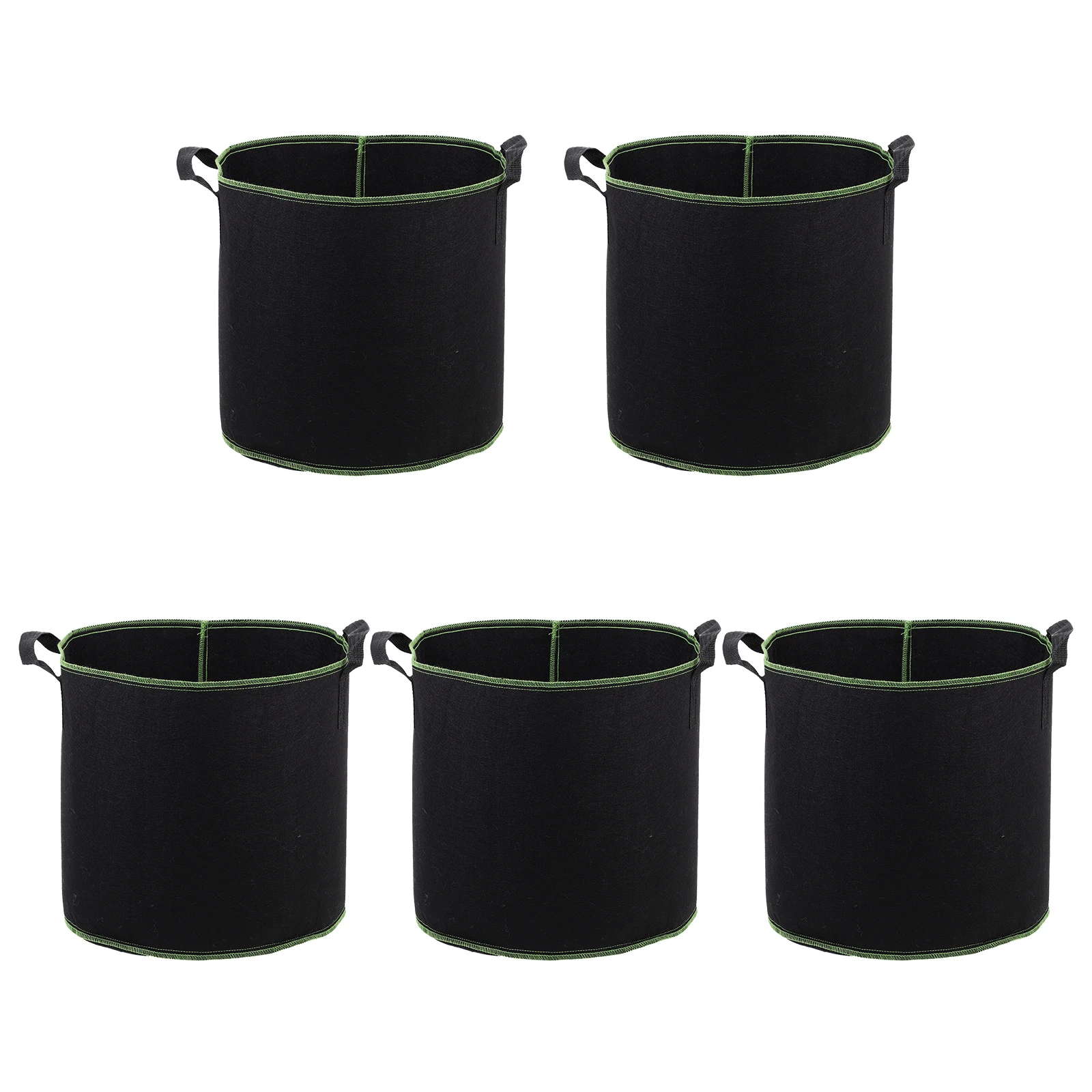 

5 Pcs Planting Bucket Seedling Bag Garden Grow Bed Bags Nursery Growing Non-woven Flower Aeration Fabric