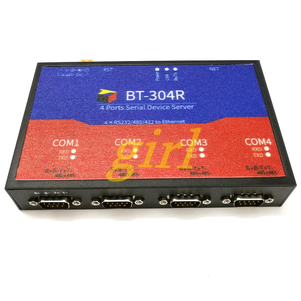 4 ports RS232 to TCP/IP serial port server network port RJ45 COM port to Ethernet IP