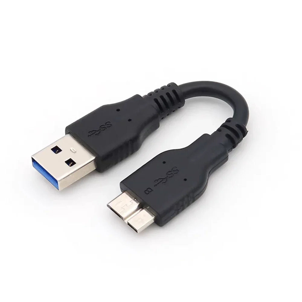 

Micro B to USB 3.0 data cable, ultra short 10cm, computer connected to portable hard drive, high-speed transfer adapter, chargin