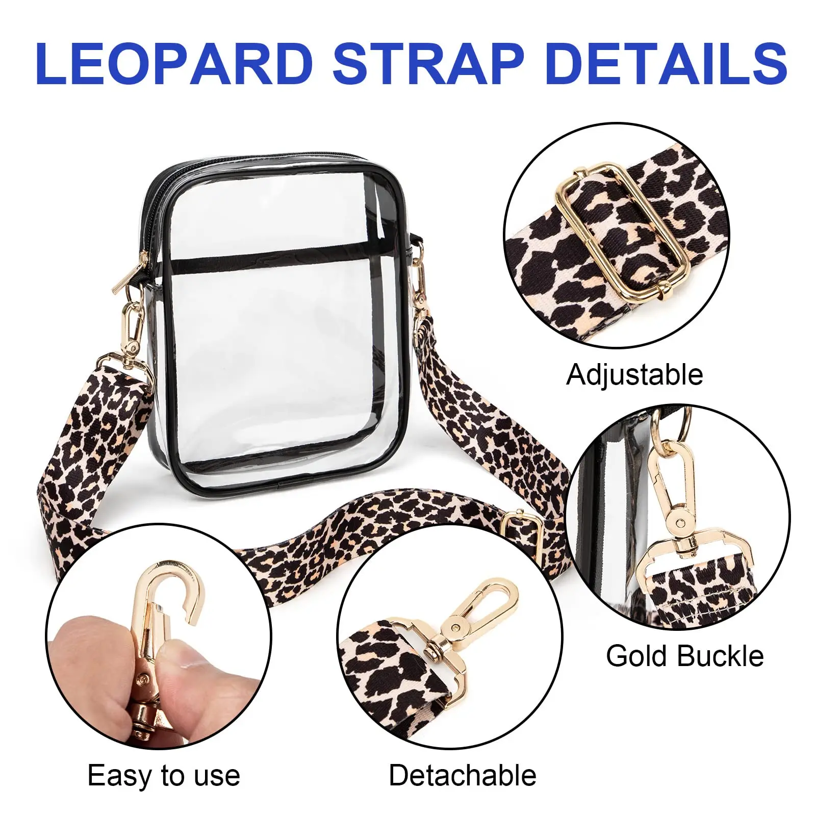 Transparent Shoulder Bag Clear Messenger Bag Purse Clear Messenger Bag Pocket  Approved for Women Clear CrossBody Bag