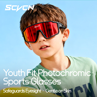 SCVCN Kids Photochromic Sunglasses UV400 Children Polarized Glasses Cycling Outdoor Sports Eyewear Running Hiking Baseball