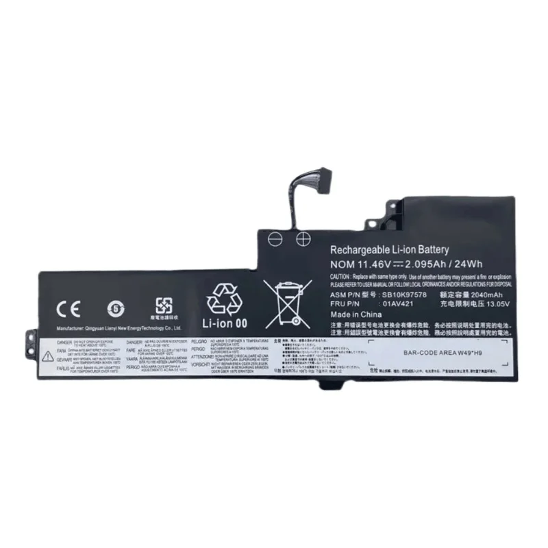 01AV421 11.46V 24Wh 2095mAh Battery for Lenovo ThinkPad T470 T480 T570 T580 TP25 01AV489 High Quality Internal Laptop Battery