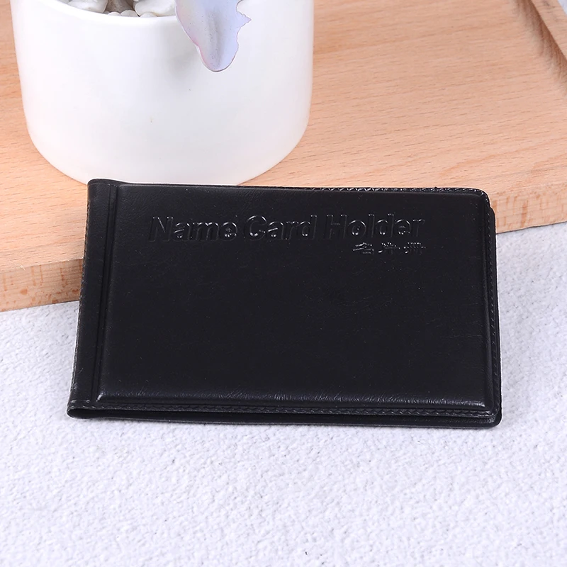 Imagem -04 - Leather 40 Cards id Credit Card Holder Book Case Keeper Organizer Business Vintage Bolsa Passport Credit Card Case 1pc pu