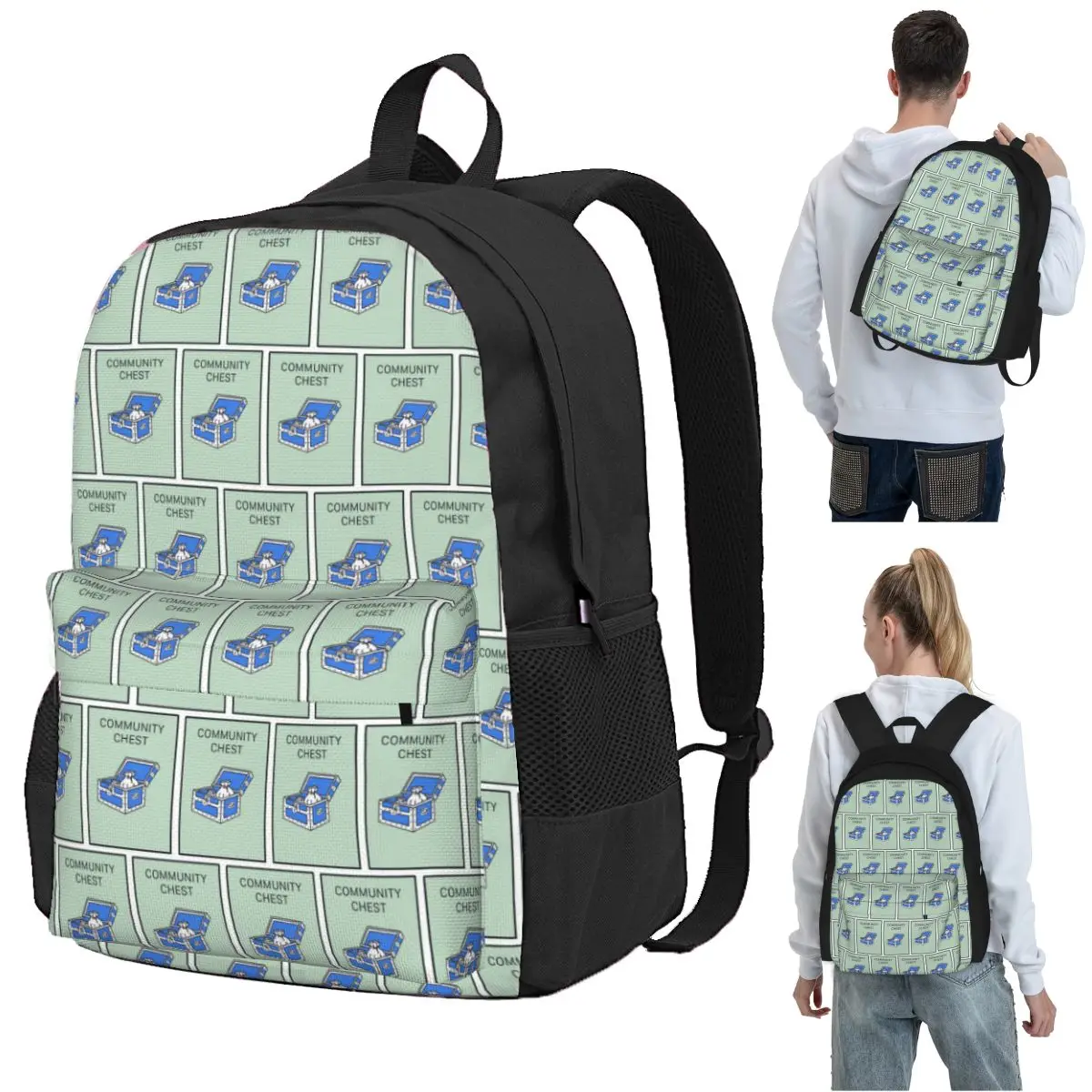 

Community Chest Backpack Student BookBag Kids School Bag Laptop Shoulder Bags for Men Women