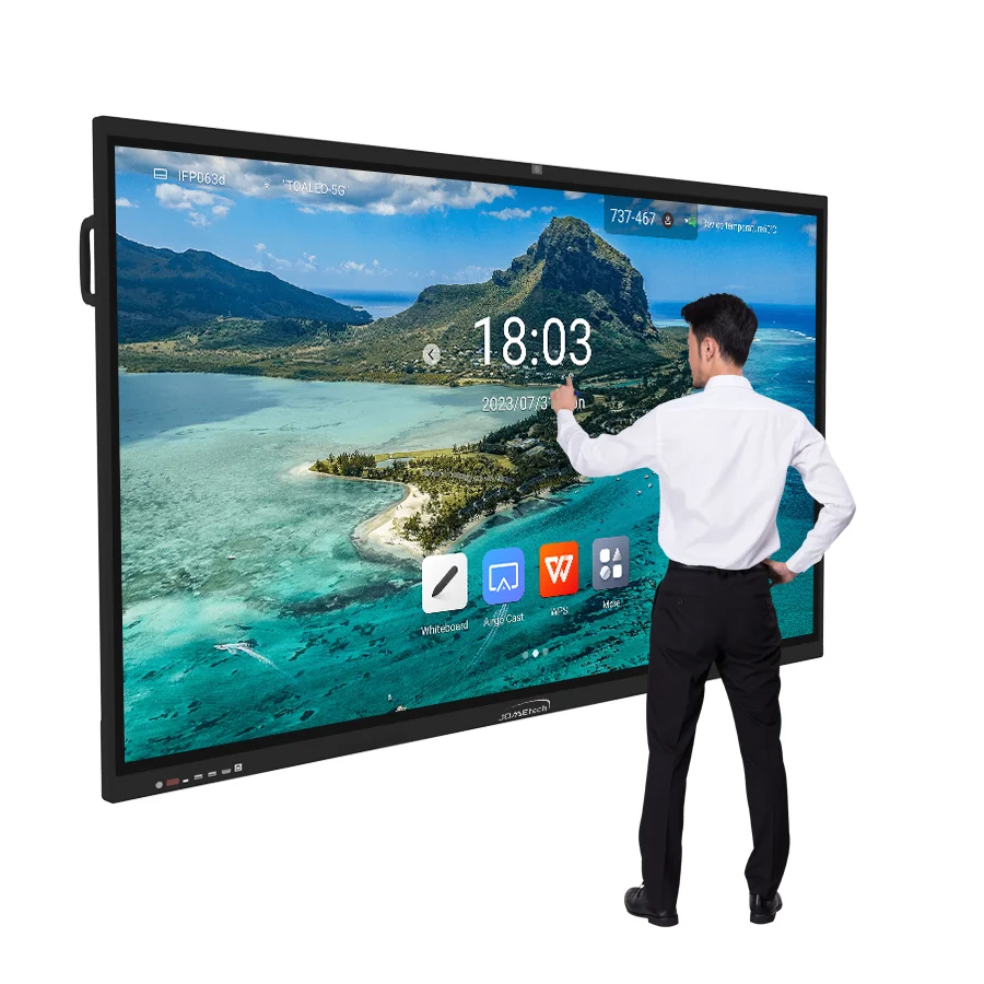 Dual System Touch Screen 85 Inch Office Teaching Machine Interactive White Board