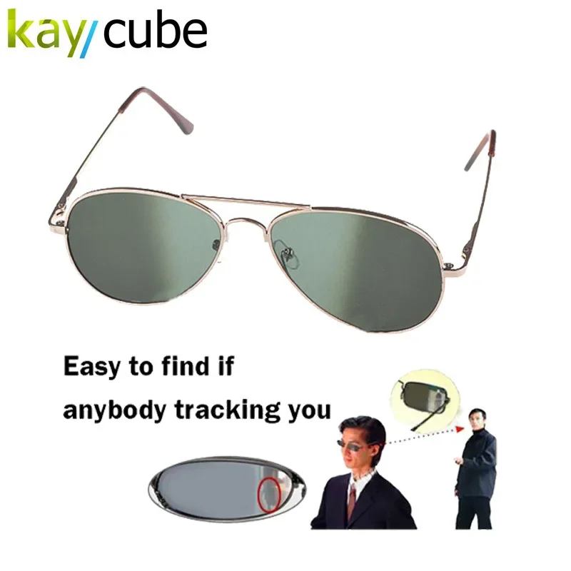 Anti UV Anti-Tracking Sunglasses Anti-Track Monitor Sunglasses Rearview Sunglasses Black Glasses Security Mirror bug detector