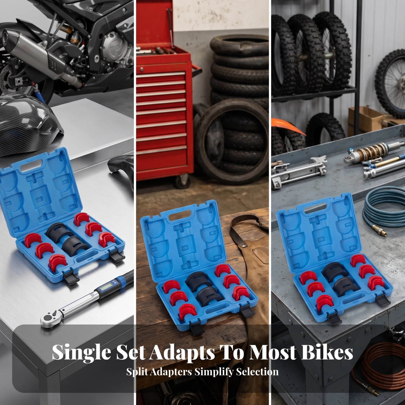 Motorcycle Fork Seal Driver Kit Weighted Fork Seal Driver Kit Heavy-Duty Compatible for DIY Riders, Shock Service