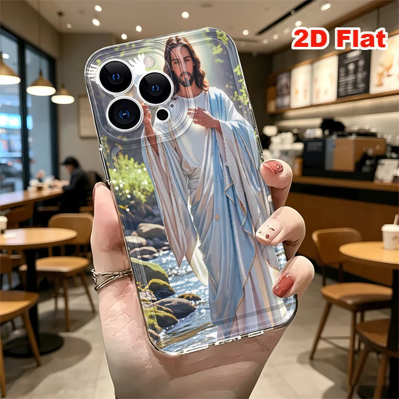 2D Flat Soft Silicone Phone Case For iPhone 17 Pro Max 16 18 Pro 13 11 15 14 Plus 12 17 16E 17Promax Shockproof Transparent Funda Cover