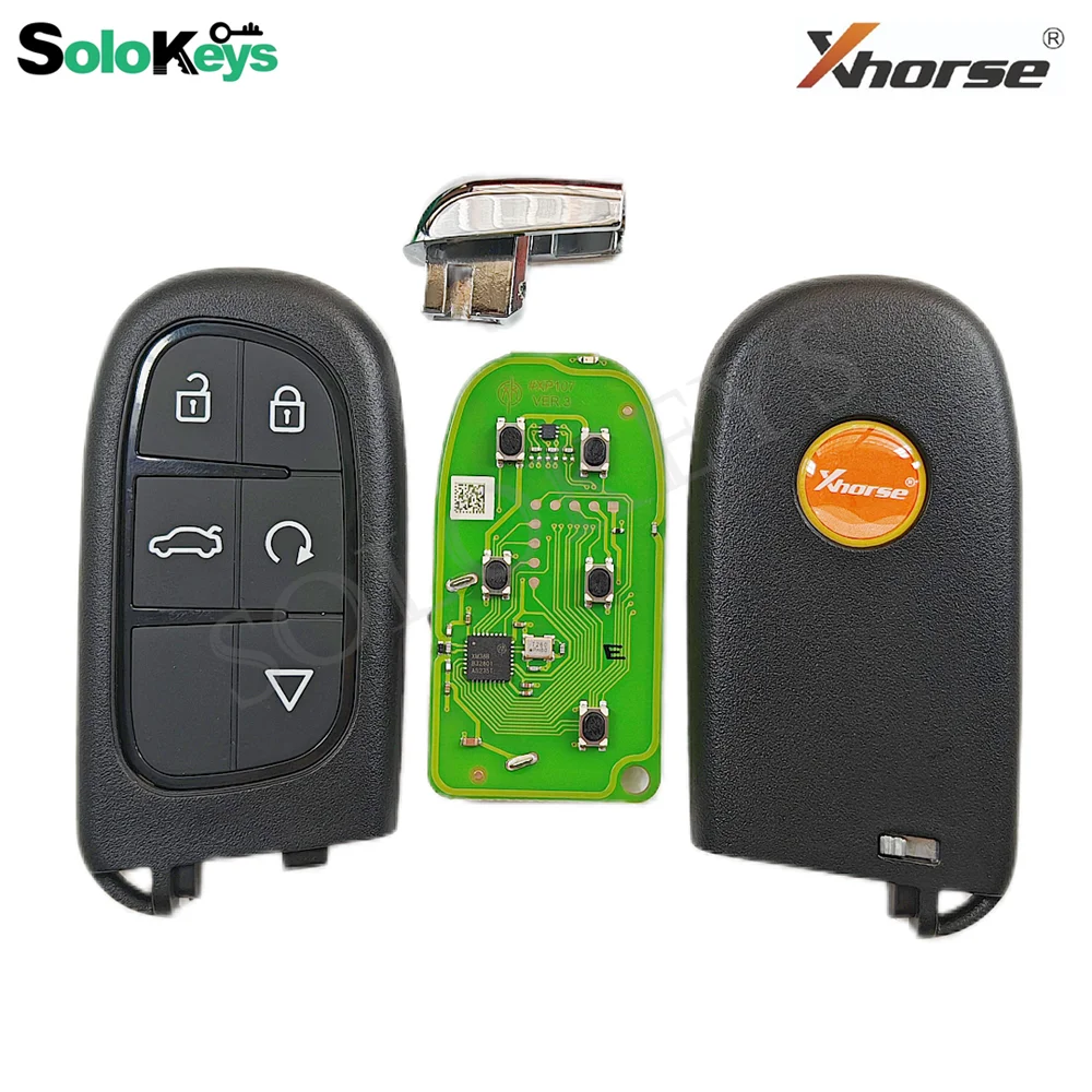 SOLOKEYS-llave inteligente XSJP01EN serie Xhorse XM38 para Jeep Style, funciona a distancia con VVDI2 Plus, MINI herramienta de llave VDI, programador Max Pro