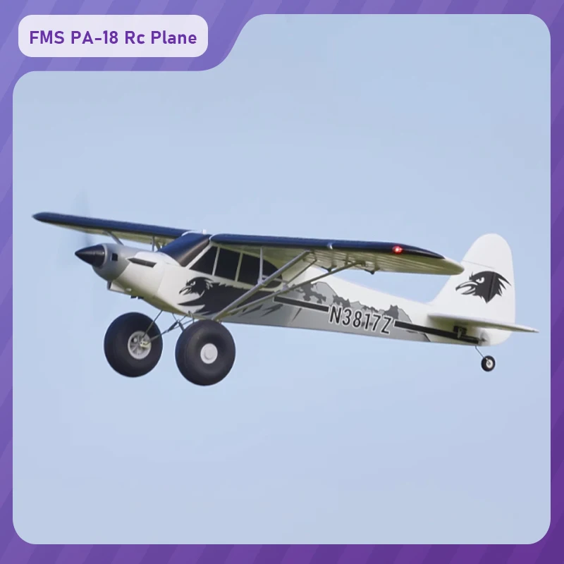 

FMS Pa-18 Rc Plane 1300mm Supercube Model Aircraft J3 Piper Super Cub Pnp Rtf Trainer Electric Aircraft Adult Toys