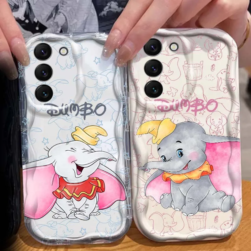 Dumbo Love Anime For Samsung S25 S24 S23 S22 S21 S20 A04 A05s A05 A06 Ultra Plus FE 5G Wave Oil Phone Case