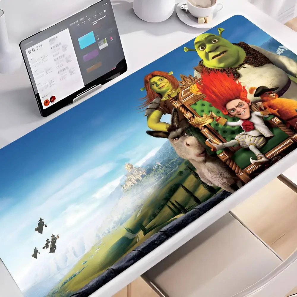 s-Shrek-k  Mouse Pad Anime game mause pads cs lol XXL Home HD Computer Desk Mats Carpet Gamer Office Laptop Soft Desktop 700X300