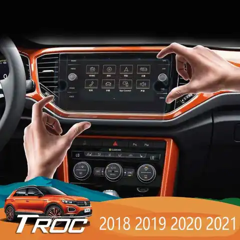 For Volkswagen T-ROC T ROC 2018-2021 8 inch Car GPS Navigation Tempered Glass Screen Portective Film Auto Interior Accessorie