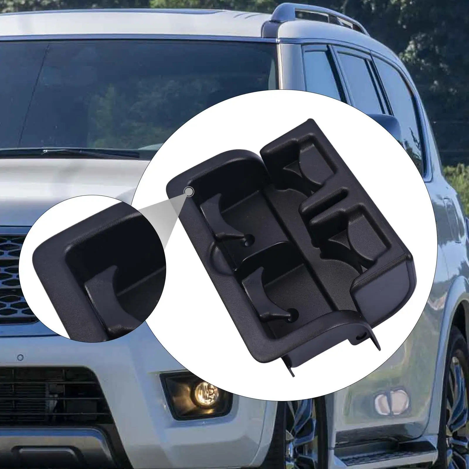 حامل أكواب المقعد الخلفي لسيارة إنفينيتي QX80 2014-2019 حامل مشروبات الصف الثاني