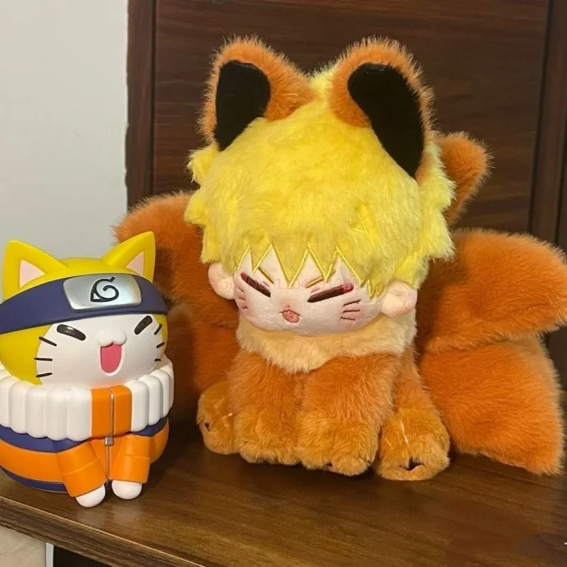 Naruto Uzumaki Naruto Attribute Naruto Fox Beaver 20cm Sitting Body Anime Surrounding Characters Naruto Cotton Doll Toys Gifts
