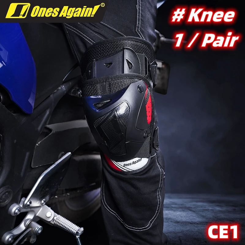 CE Level 1 Motorcycle Knee Pads 1 Pair Lightweight Ultra-Thin Protective Gear for E-Bike Motocross MTB Racing Dirt Bike Riding