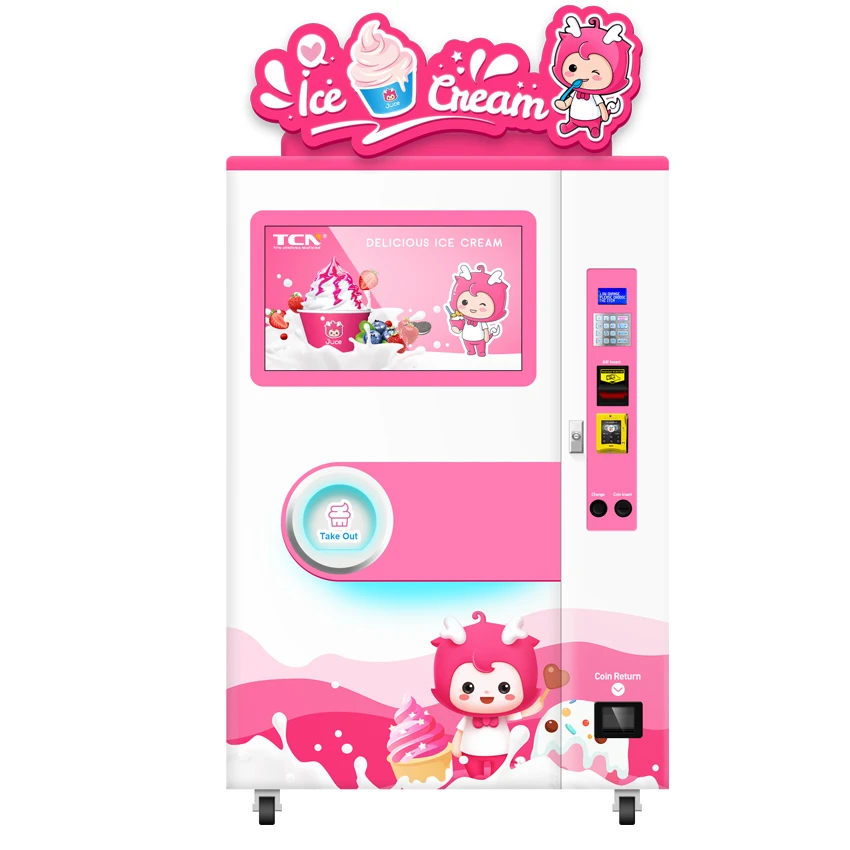 Automatic Touch Screen Vending Ice Cream Machine Soft Ice Cream Vending Machine