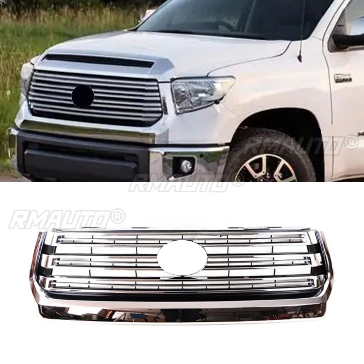 

Решетка переднего бампера автомобиля, гоночные грили, автомобильная решетка для Toyota Tundra 2014-2021, комплект кузова, автомобильные аксессуары