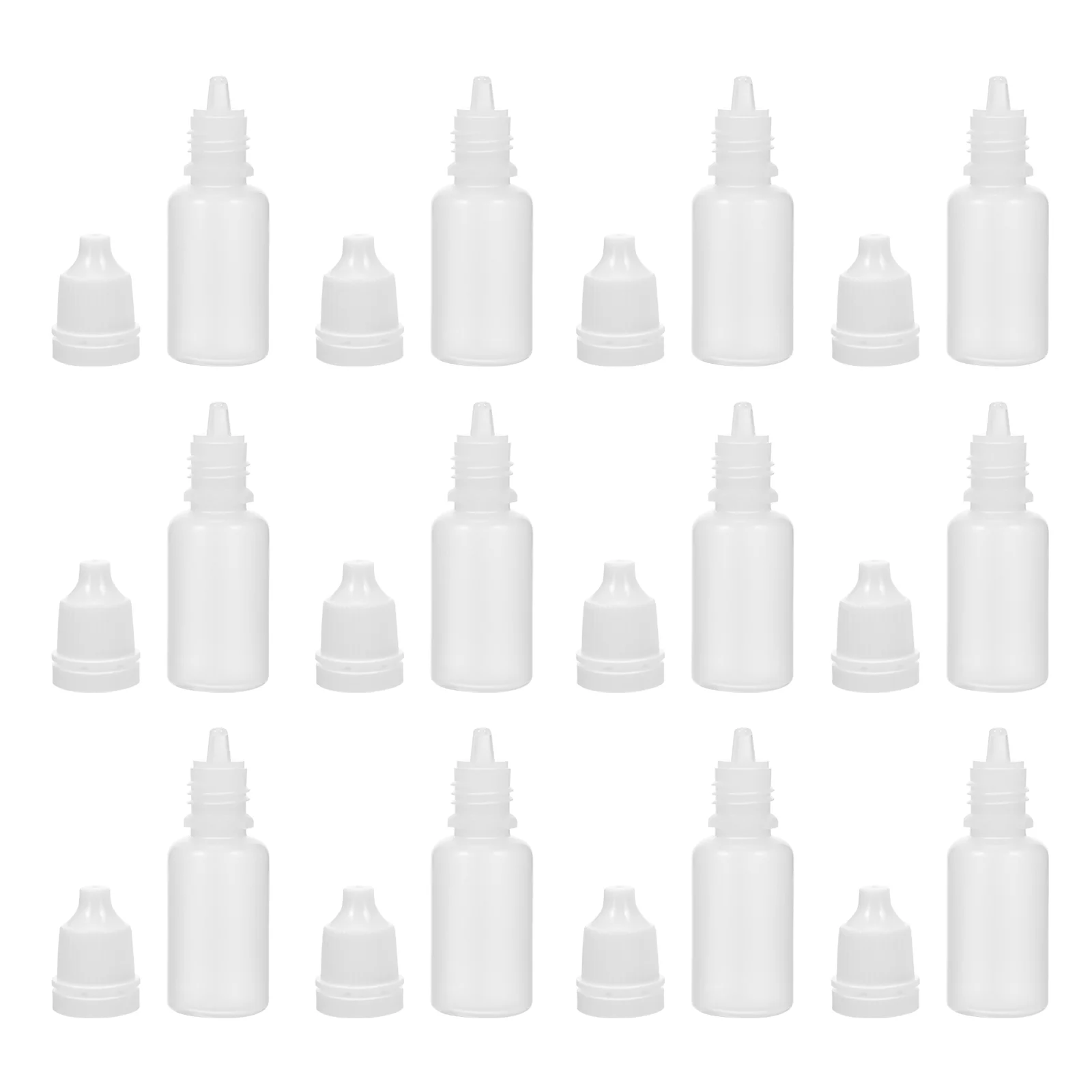 

50 Pcs Bottled Essential Oils Dispenser Portable Drip Eye Drops Short Tip Plastic Lotion Can Travel Cosmetics