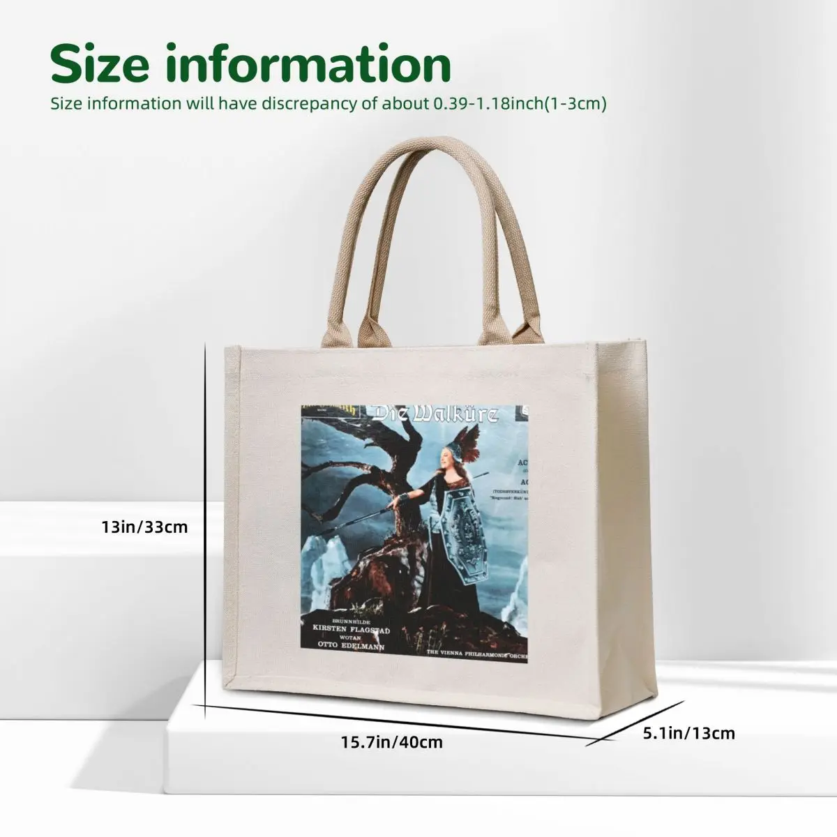 Die Walküre, Richard Wagner, Wagner, Opera, German, 1959, Act 3, Act 2 Tote Bag Big bag custom bags