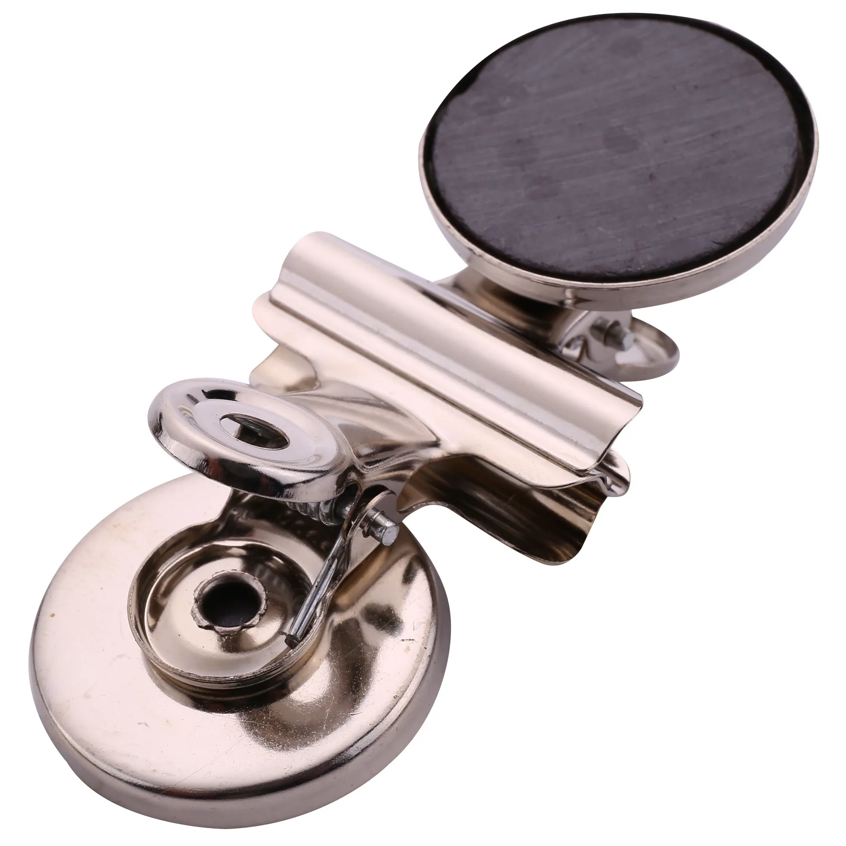 Prata Clip parede magnética para geladeira, nota Memo e titular da mensagem, 3cm, 5PCs