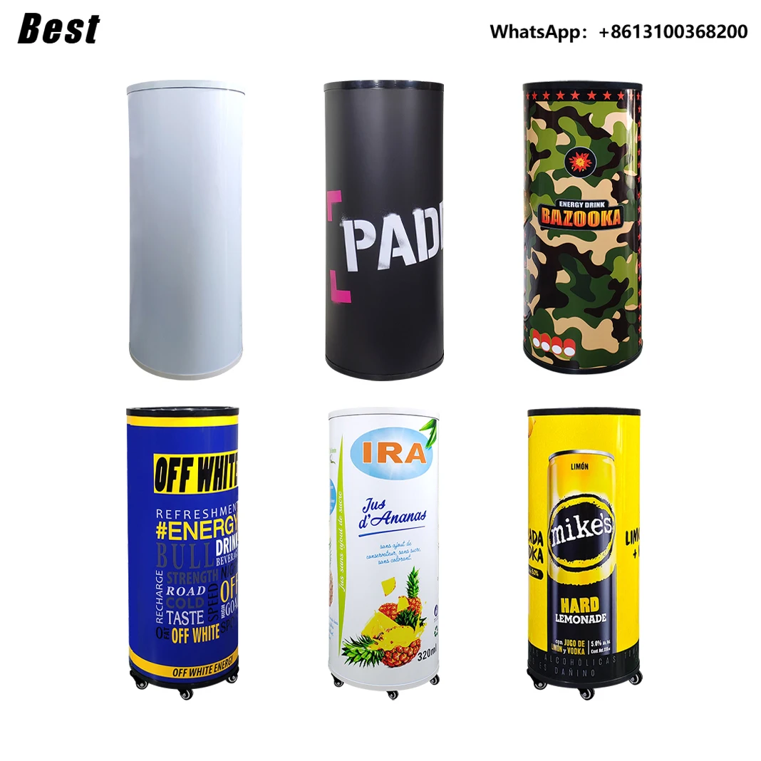 Mejor Refrigerador Portátil Meisda SC77Y de 77L con Forma de Barril, Enfriador de Bebidas Energéticas con Certificación ETL