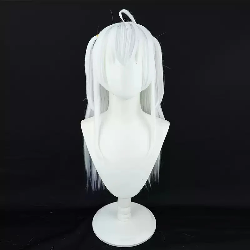 Virtual YouTuber Azuma Seren Cosplay Wig Youtuber Blanche Fleur 60cm White Gradient Straight Heat Resistant Synthetic Hair