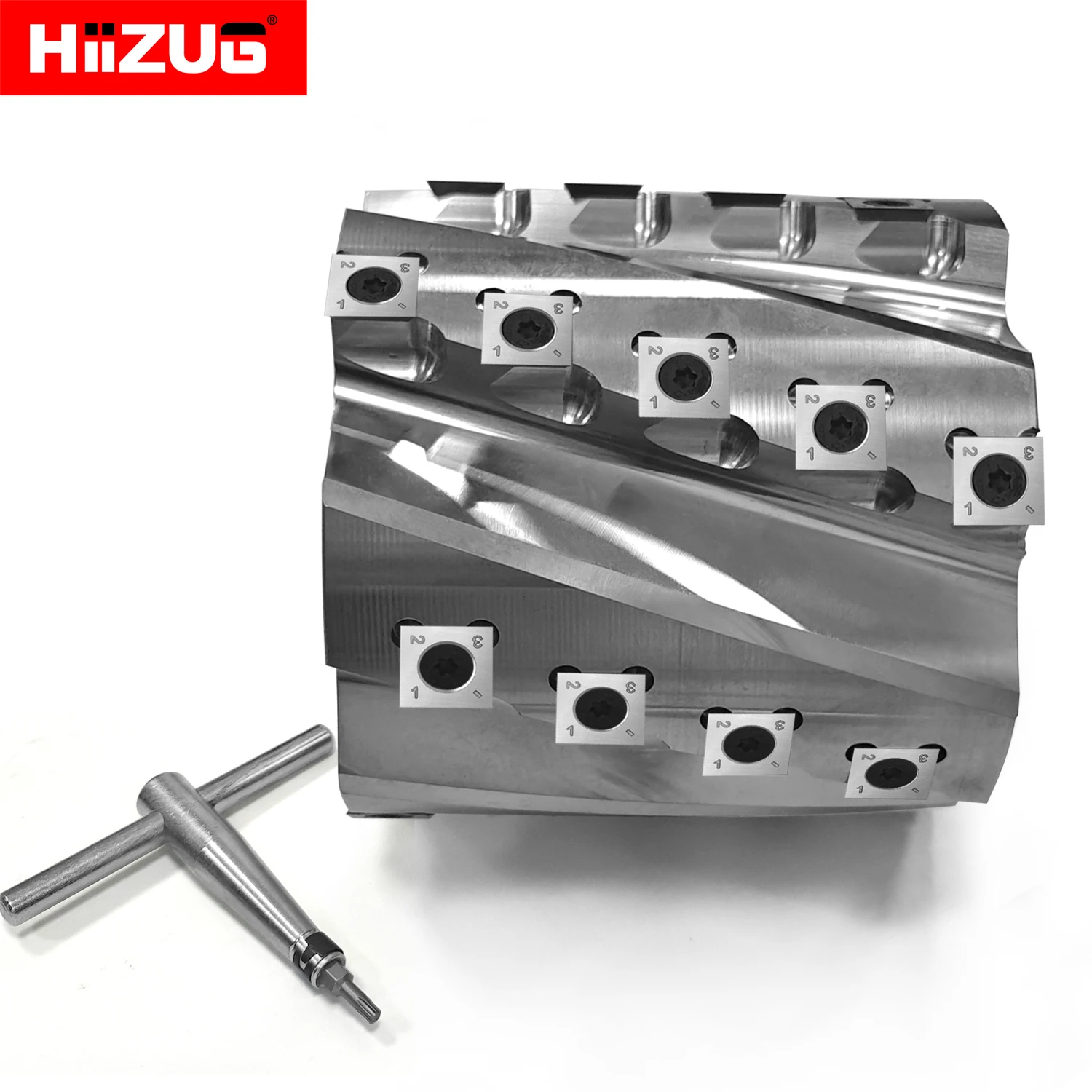 

120 мм спиральная режущая головка, столярная режущая головка для деревообрабатывающего строгального станка, шпиндель, лапка, легкая винтовая режущая головка