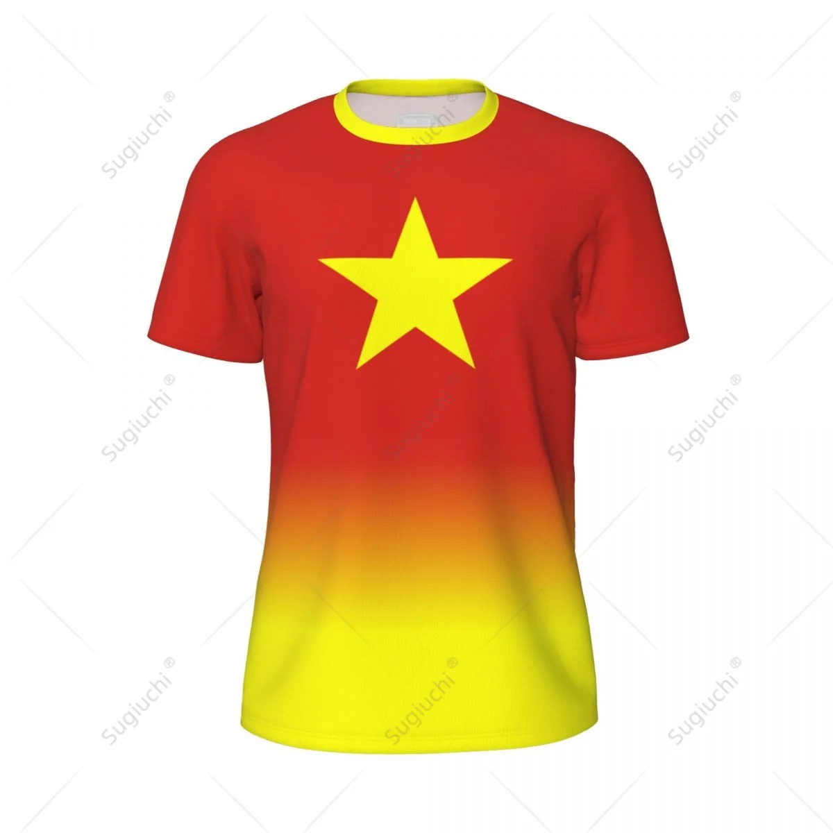 Sports Mesh T-shirt Vietnam Flag For Running Bike Soccer Tennis Football Fitness Tees 3D Printed Custom