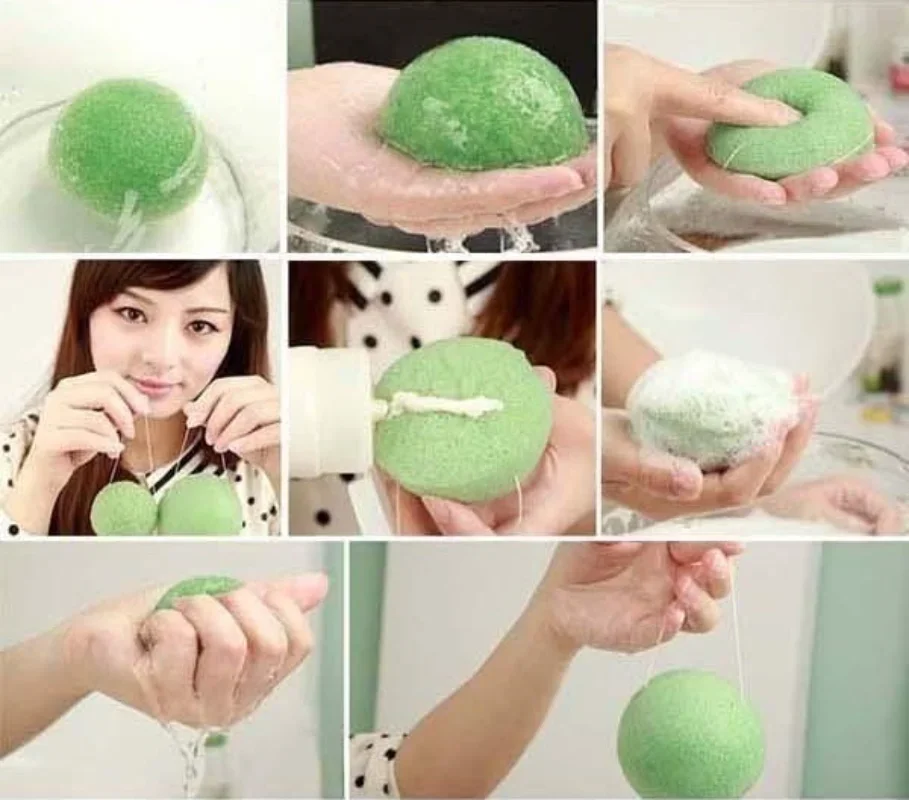 แปรงขัดผิวหน้าบุกเกี่ยวกับใบหน้าไฟฟ้าบุกบุก2สีบุกฟองน้ำขัดทำความสะอาดธรรมชาติใหม่