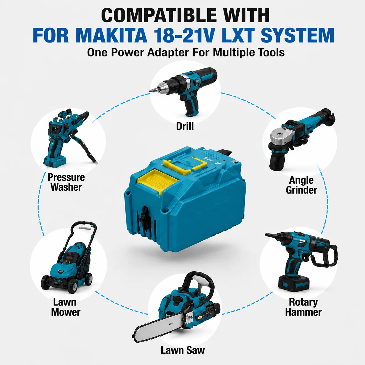 AC 220V to DC 20V/40A Converter For Makita 18V Interface Electric Tools Compatible With Cordless Tool Accessories Power Tool