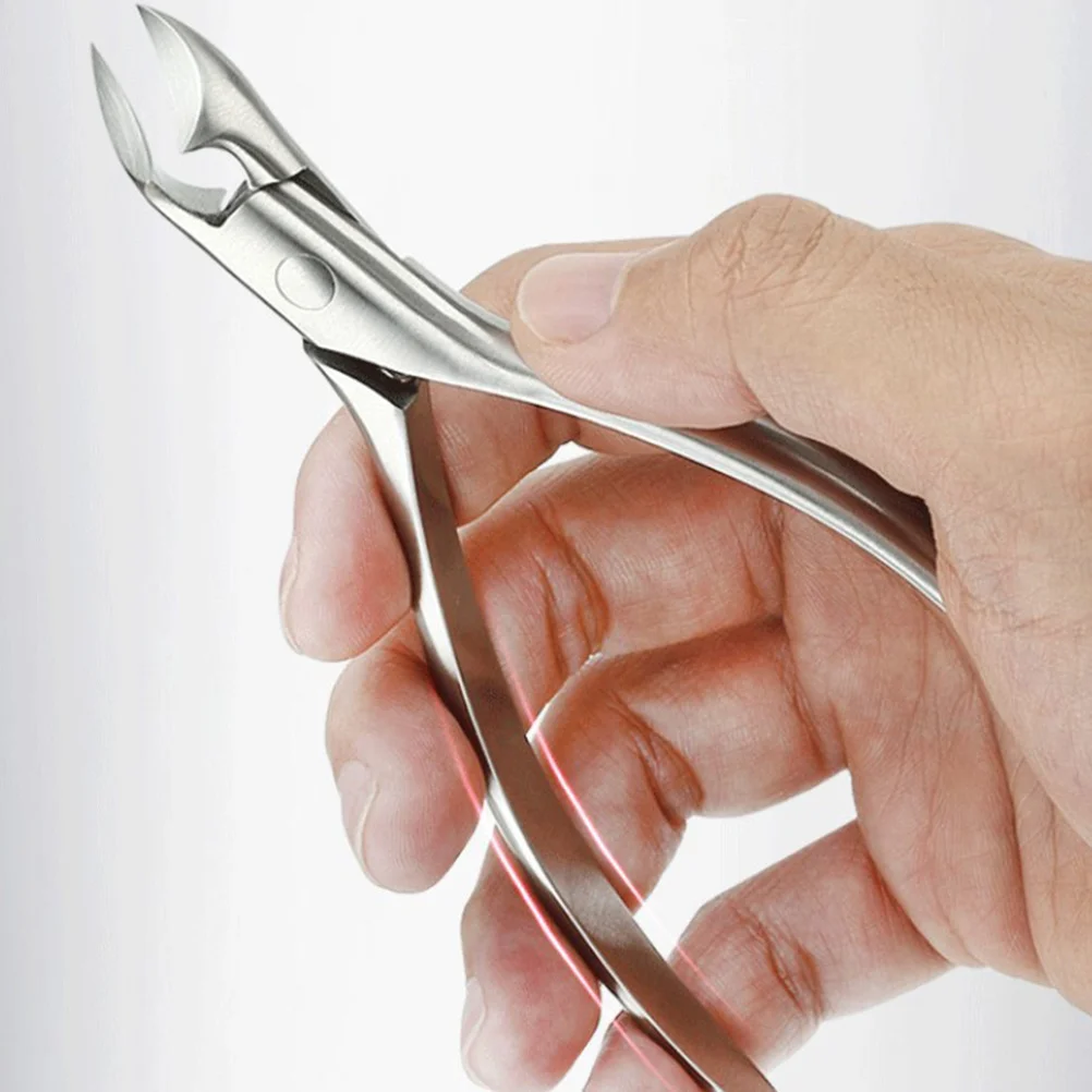 1 مجموعة 1 مجموعة الفولاذ المقاوم للصدأ مسمار كليبرز لأظافر القدم أظافر المهنية أداة تهذيب الشعر المضادة للانزلاق مقبض السلس اختيار الرأس